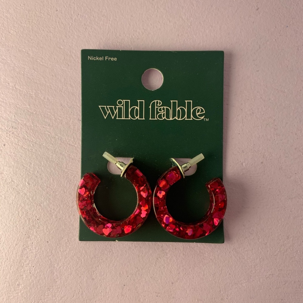Heart confetti hoops
